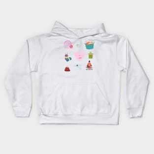 Best knitiing mom e ver sticker pack Kids Hoodie